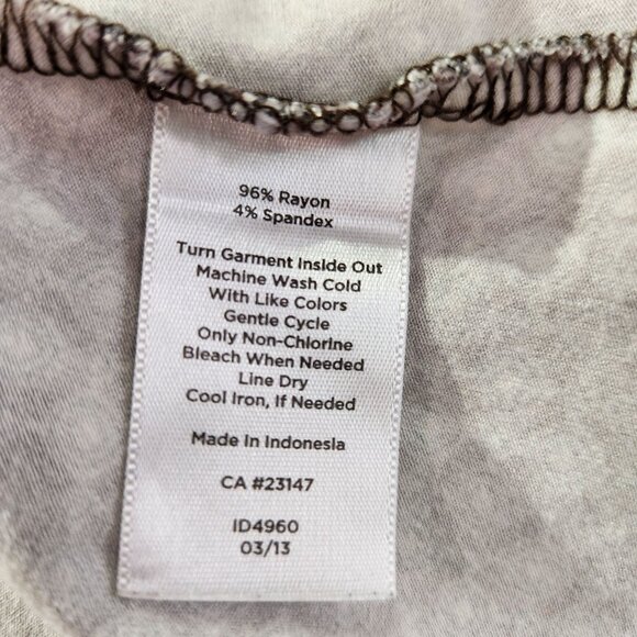 Talbots Brown Geometric Print Talbots Long Sleeve Wrap Style Tunic Top Womens L - Picture 13 of 14